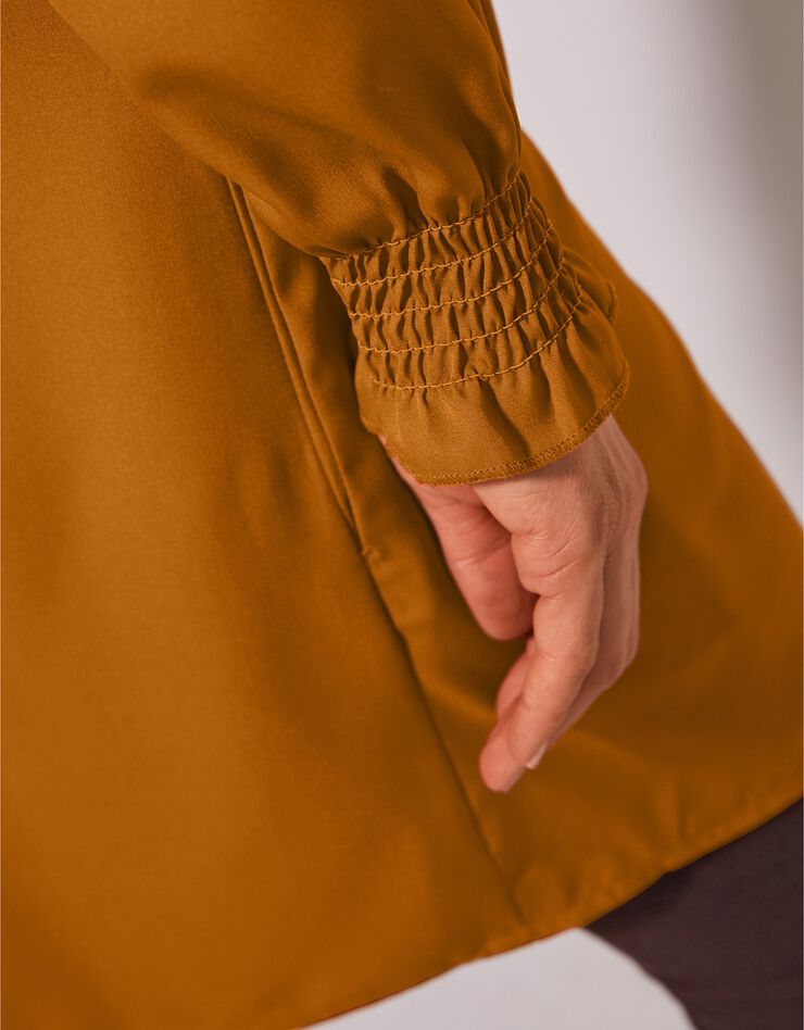 Tunique dentelle manches longues unie (caramel) Tunique dentelle manches longues unie (caramel)