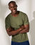 T-shirt col rond manches courtes (kaki)