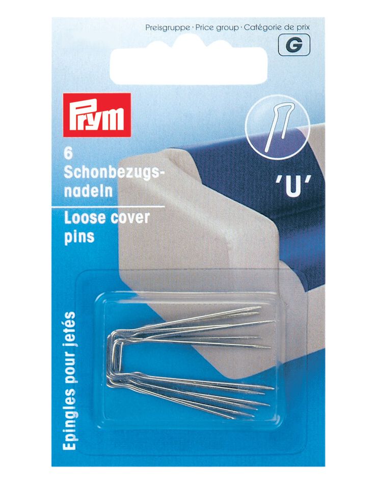 Épingles de maintien pour jetés de canapés - lot de 6 (argenté)
