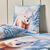 Linge de lit imprimé Ben en coton (bleu)