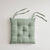 Galette de chaise carr&eacute;e &agrave; carreaux - lot de 2 (vert)