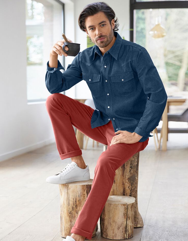 Pantalon chino toile gabardine (brique) Pantalon chino toile gabardine (brique)