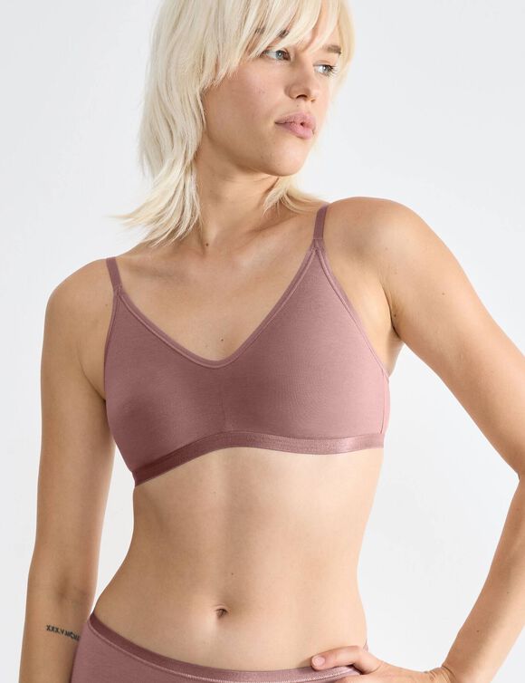 Soutien-gorge &laquo;&nbsp;Go Daily&nbsp; Coton&raquo;  coton stretch - sans armatures (chocolat)