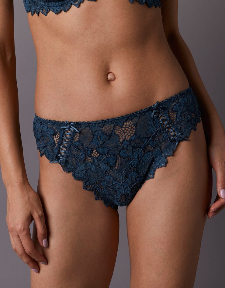 Slip dentelle unie Arum (bleu pétrole) Slip dentelle unie Arum (bleu pétrole)
