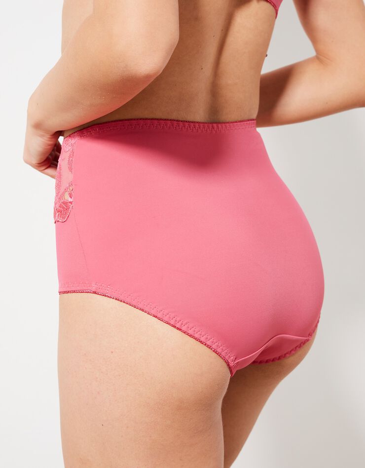 Gainette microfibre et guipure Rima - lot de 2 (rose) Gainette microfibre et guipure Rima - lot de 2 (rose)