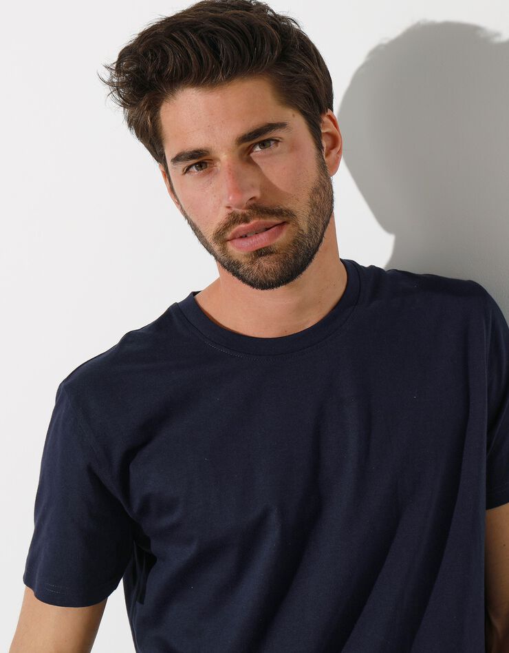 Tee-shirt col rond manches courtes (marine)