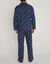 Pyjama imprim&eacute; popeline polyester/coton (marine)
