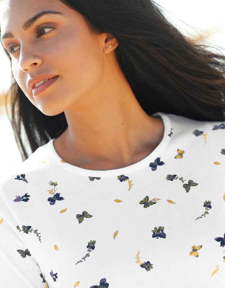 Tee-shirt imprimé manches courtes (blanc) Tee-shirt imprimé manches courtes (blanc)