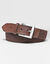 Ceinture tress&eacute;e extensible finitions cuir (chocolat)
