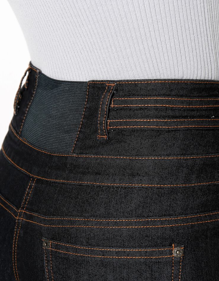 Jean taille haute coupe bootcut entrej. 78 cm (black)