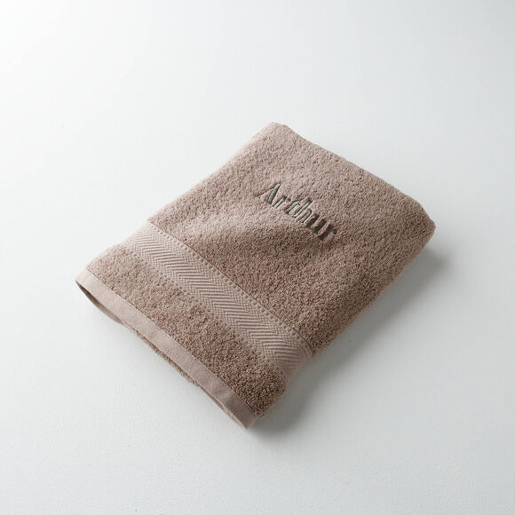 Collection serviettes de bain personnalis&eacute;es - confort moelleux 540 g/m&sup2; (taupe)