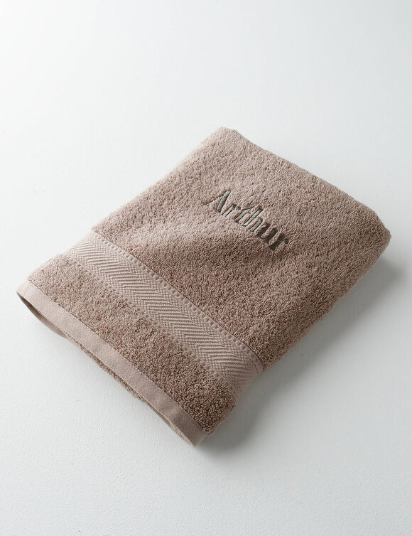 Collection serviettes de bain personnalis&eacute;es - confort moelleux 540 g/m&sup2; (taupe)