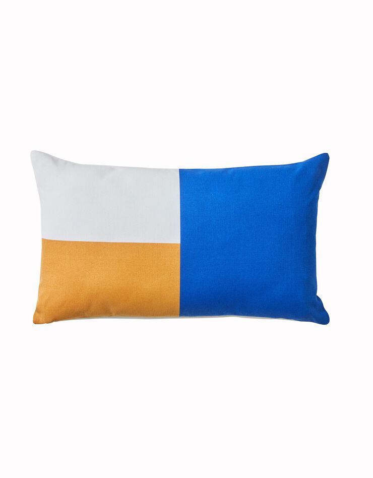 Housse de coussin colorblock, collection Ninole - lot de 2 (jaune / bleu)