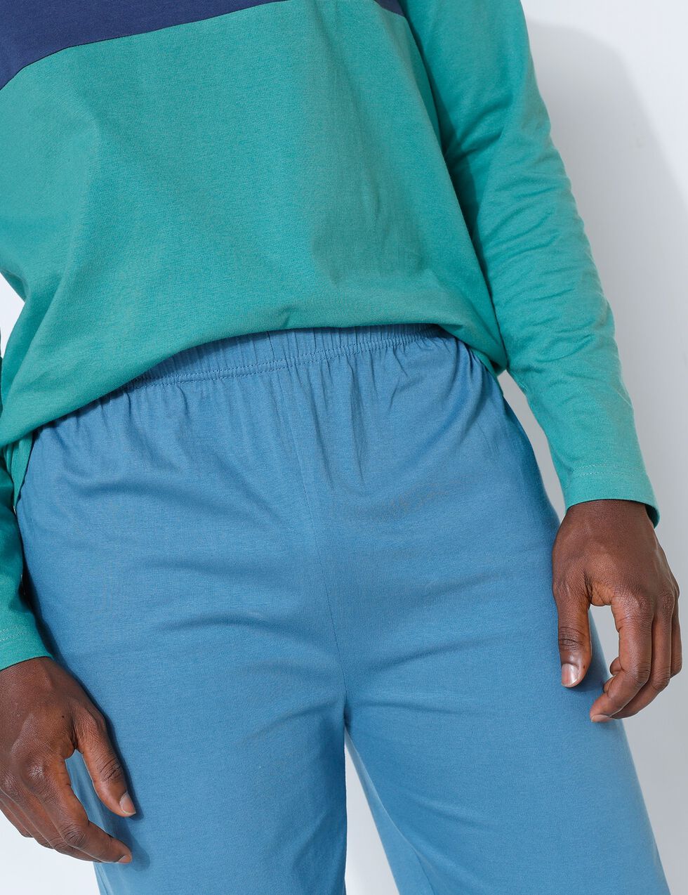 Pyjama Barboteuse Adulte Femme Bleu Uni Court – Ultra Doux Et Confortable Pour L’Été