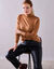 Pull col roulé, toucher doux (noisette)