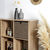 Cube de rangement pliable, velours côtelé (gris)