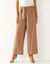 Pantalon raccourci large uni (noisette)