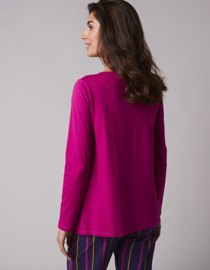 Tee-shirt de pyjama manches longues imprimé Estrella (fuchsia) Tee-shirt de pyjama manches longues imprimé Estrella (fuchsia)