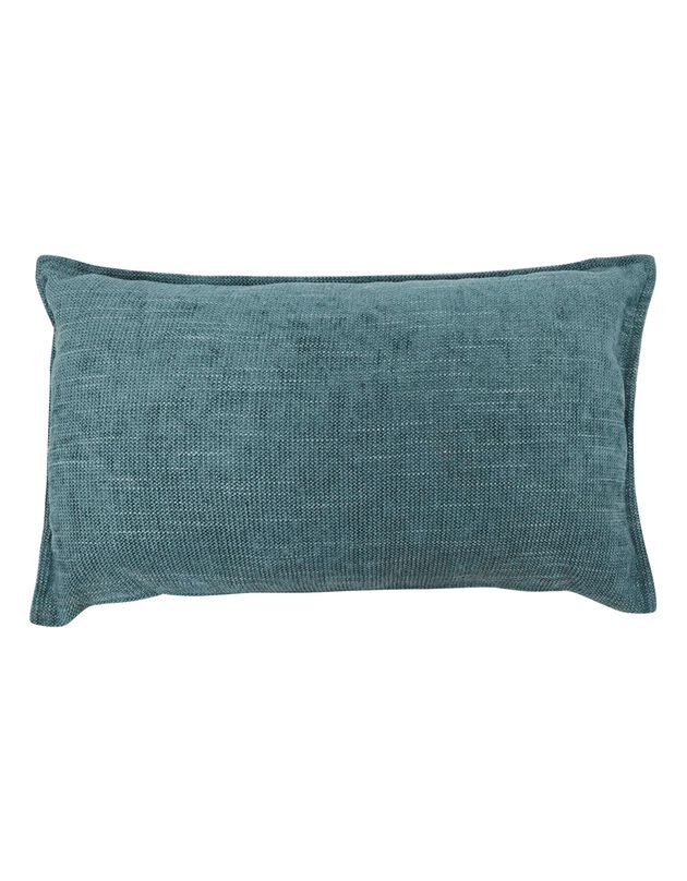 Coussin rectangulaire uni velours texturé (émeraude)