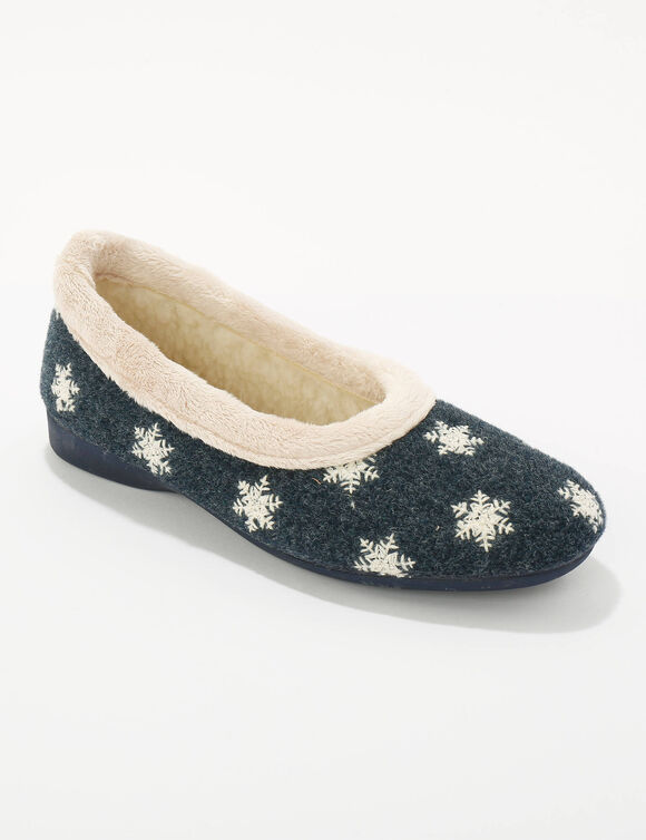 Chaussons forme ballerines (marine)