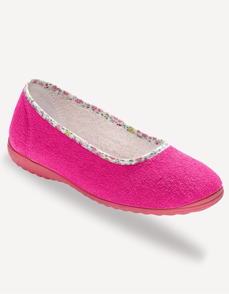 Ballerine d'intérieur éponge unie (fuchsia) Ballerine d'intérieur éponge unie (fuchsia)