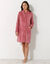 Robe de chambre maille polaire col châle - Longueur 95 cm (rose)