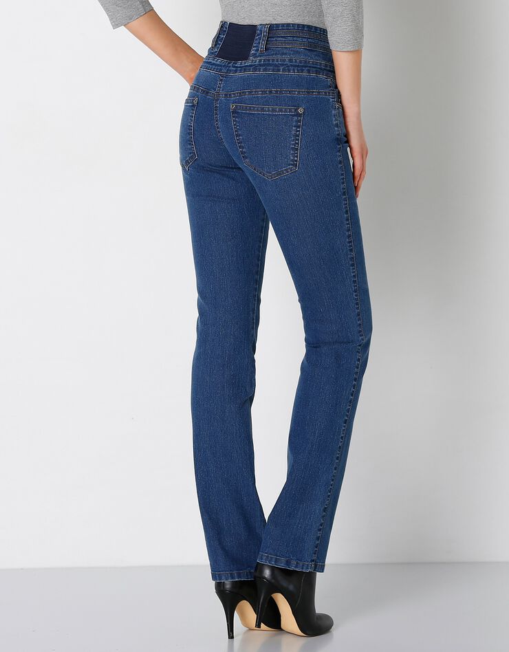 Jean taille haute coupe droite (stone) Jean taille haute coupe droite (stone)