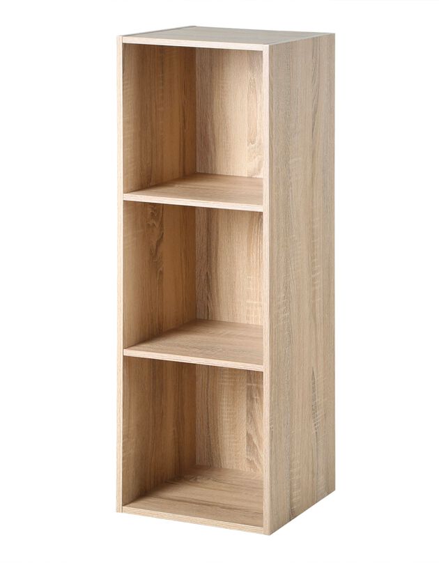 Etagère murale coloris chêne – 3 cases (naturel)