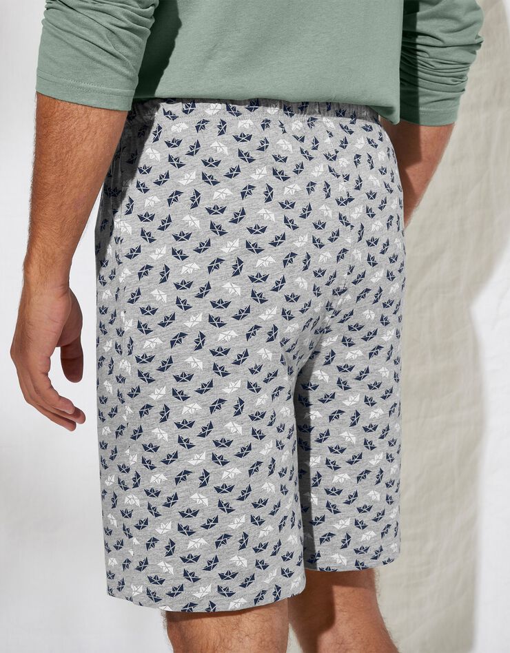 Short pyjama imprimé (gris / marine) Short pyjama imprimé (gris / marine)