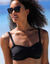 Haut de maillot de bain avec armatures Solaro - forme bandeau (noir)