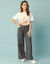 Jean taille haute Spécial Petites entrej. 60 cm, coupe large 7/8ème (gris)