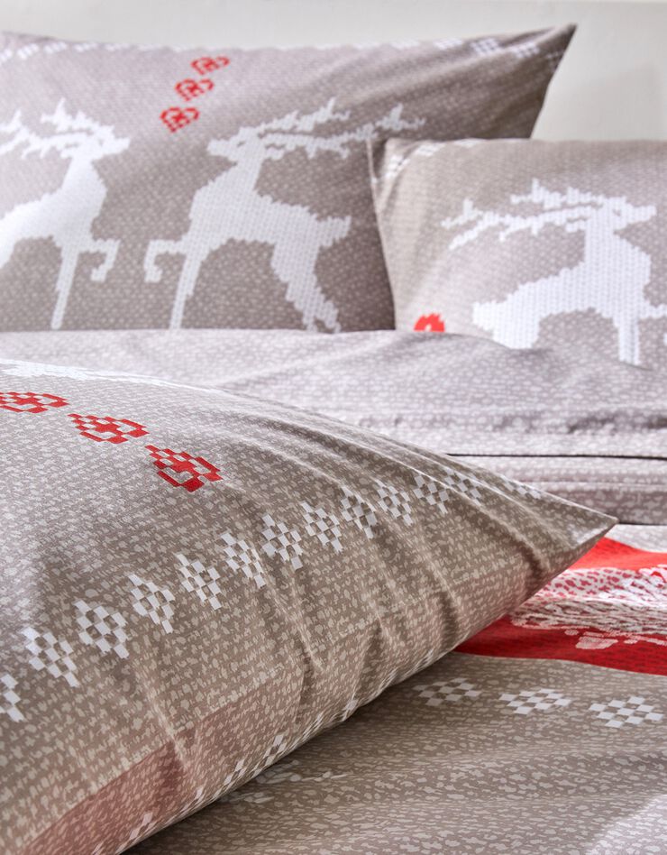 Linge de lit Cerfy en coton (sable)