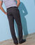 Pantalon taille &eacute;lastiqu&eacute;e &agrave; pinces - polyester (gris anthracite)