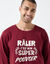 Maxi T-shirt pyjama imprimé "Râler c'est mon super pouvoir" (bordeaux)