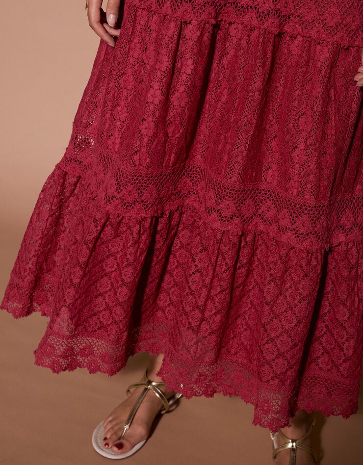 Robe longue dentelle macramé (paprika) Robe longue dentelle macramé (paprika)