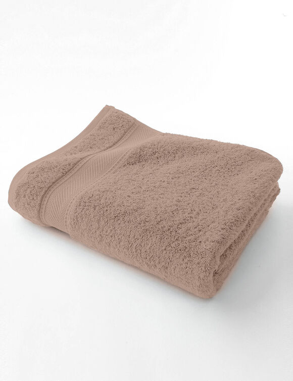 Collection serviettes de bain unies 540g/m2 confort luxe  (taupe)