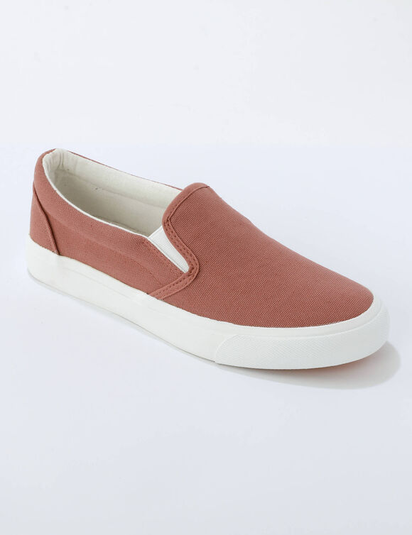 Tennis en toile slip on (bois de rose)