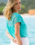 T-shirt uni macramé (céladon)