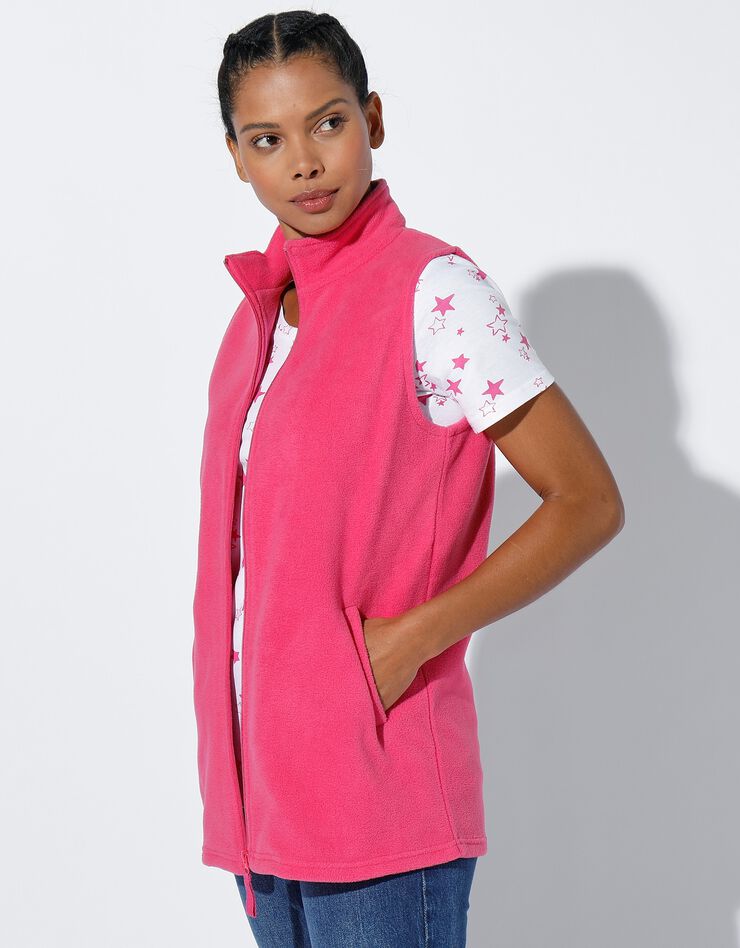Veste polaire zippée sans manches (rose) Veste polaire zippée sans manches (rose)