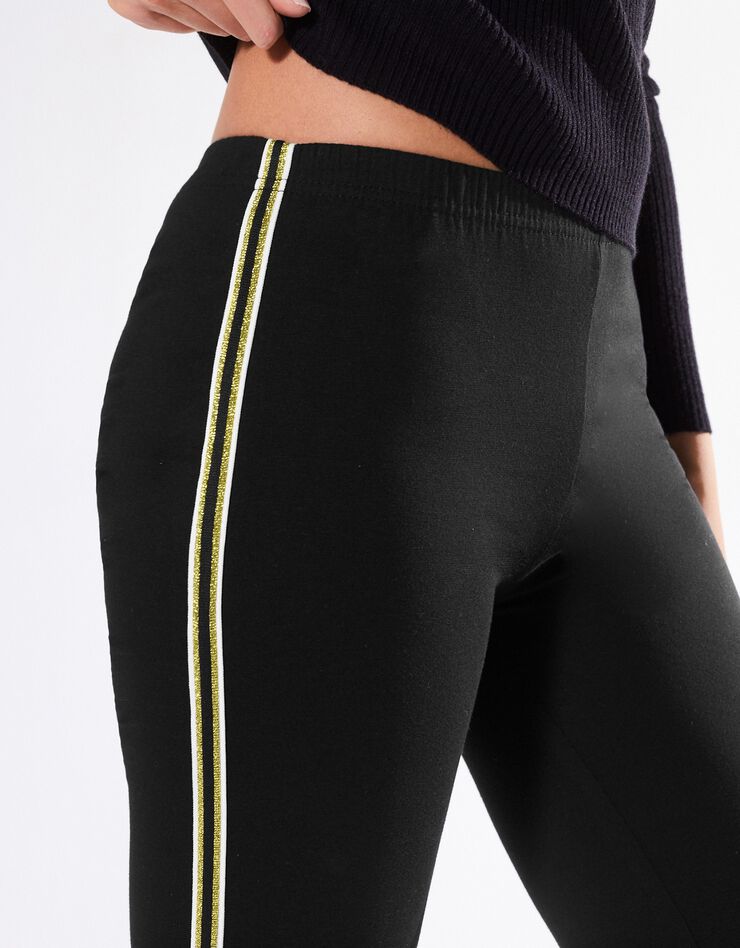 Legging bande dorée (noir / doré) Legging bande dorée (noir / doré)