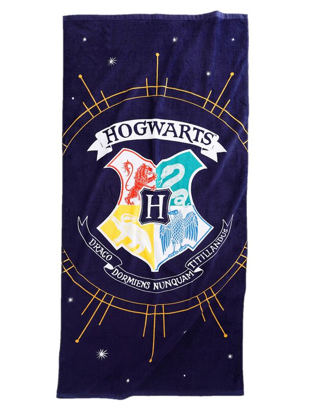 Drap de plage Harry Potter® éponge velours coton - 360g/m2 (bleu)