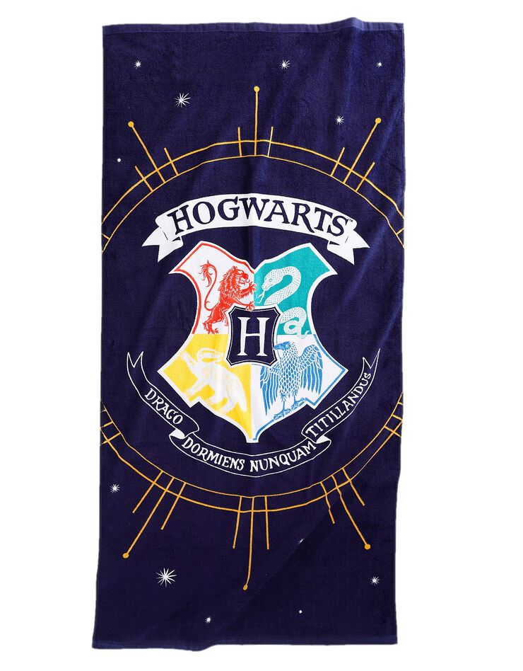 Drap de plage Harry Potter® éponge velours coton - 360g/m2 (bleu)