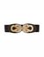 Ceinture élastiquée boucle effet nœud (noir)