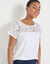T-shirt manches courtes dentelle (blanc)