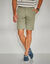 Bermuda chino uni toile sergé stretch morphologie classique (kaki clair)