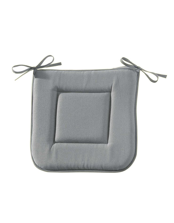 Galette de chaise carrée (gris perle)