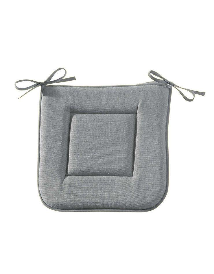 Galette de chaise carrée (gris perle) Galette de chaise carrée (gris perle)