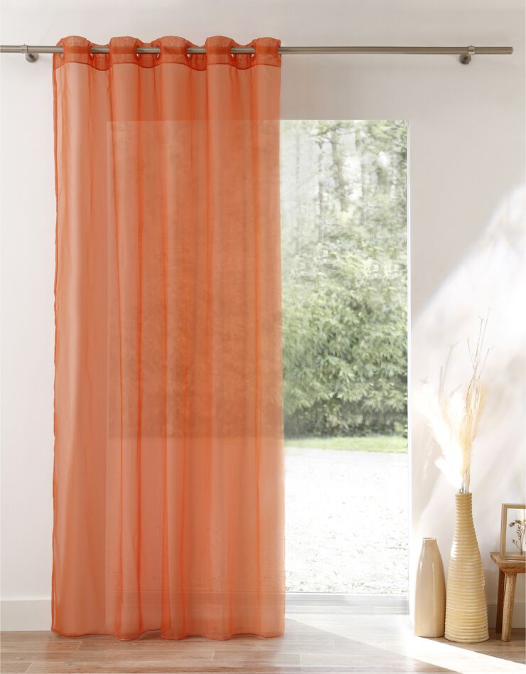 Panneau voile uni finition œillets (terracotta)