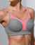 Soutien-gorge spécial sport - sans armatures (gris / rose)