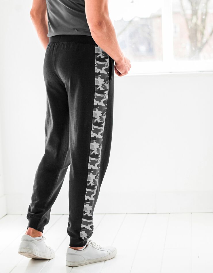 Pantalon jogging imprimé camouflage molleton recyclé (noir) Pantalon jogging imprimé camouflage molleton recyclé (noir)